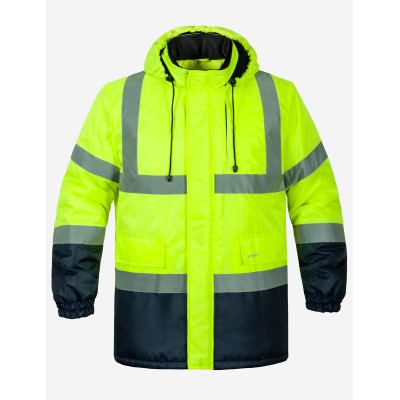 Куртка утеплена сигнальна INSIGHT WINTER FLASH жовта hi-viz/темно-синя