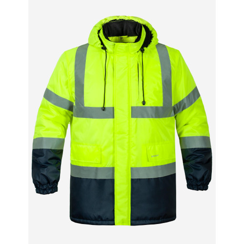 Куртка утеплена сигнальна INSIGHT WINTER FLASH жовта hi-viz/темно-синя