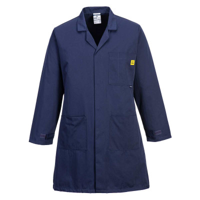 Халат антистатичний Portwest AS10 – Anti-Static ESD Coat Navy (Ірландія)