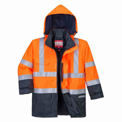 Куртка сигнальна вогнестійка антистатична Portwest S779 Bizflame Orange / Navy (Ірландія)