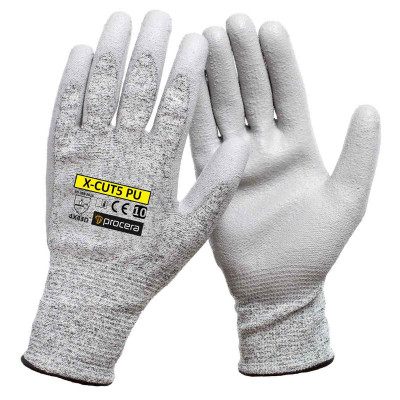 Рукавички для захисту від порізів PROCERA X-CUT5 PU, EN 388 (4 5 4 3)