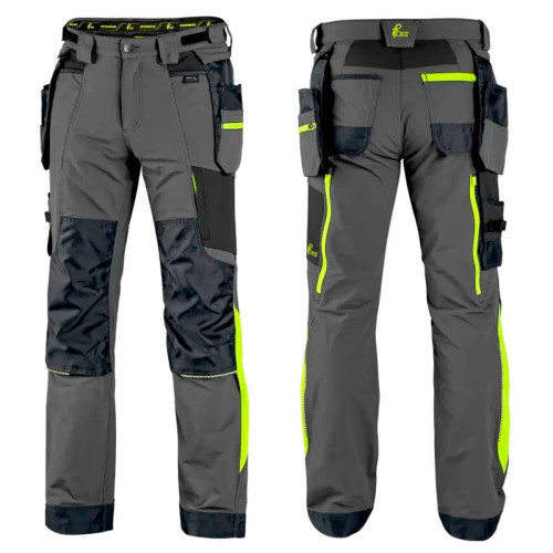 Штани робочі 4-Stretch CXS NAOS-T Grey-Yellow (Чехія)